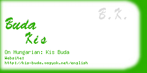 buda kis business card